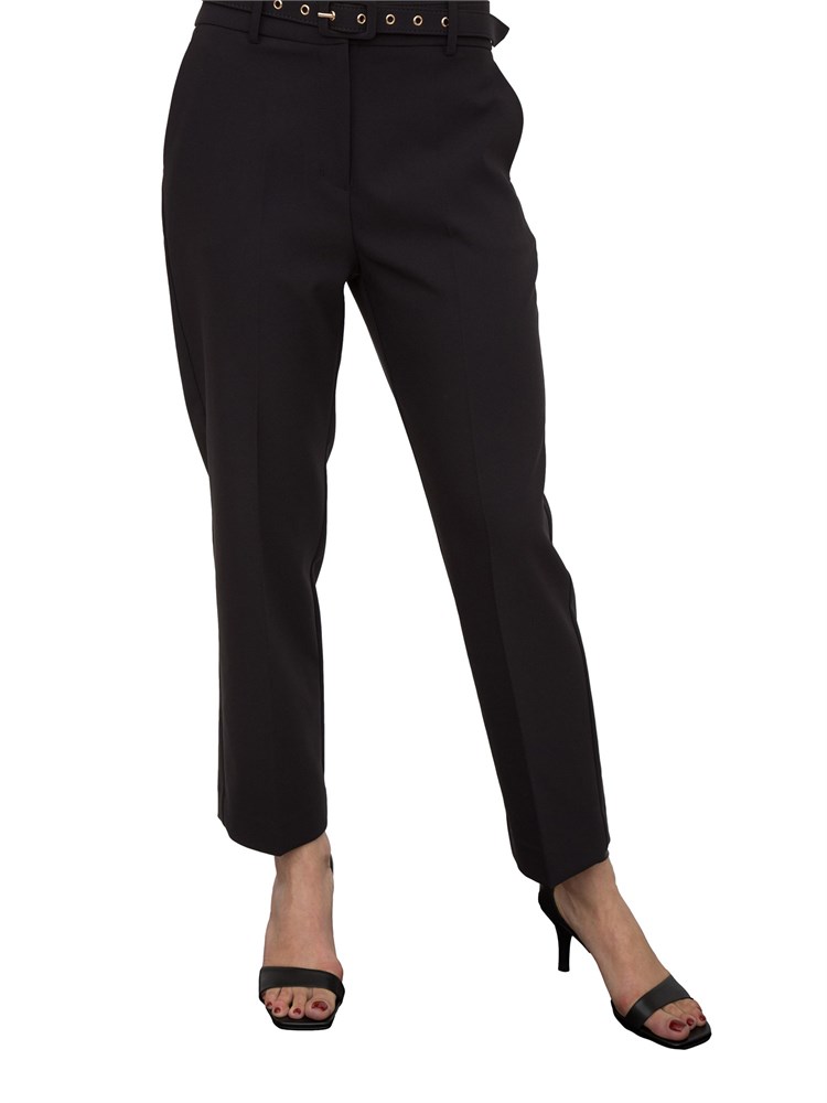Pantalone elegante nero Kocca stile minimal con cintura
