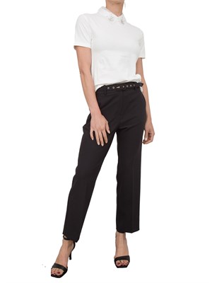 Pantalone elegante nero Kocca stile minimal con cintura in DONNA