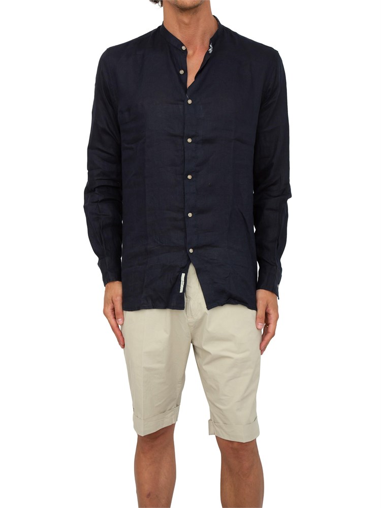 LIU JO Camicia coreana Liu-jo blu in lino
