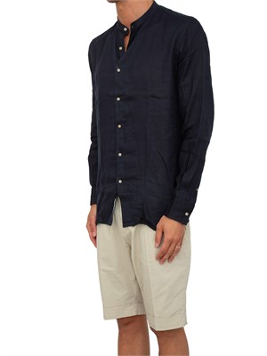 LIU JO Camicia coreana Liu-jo blu in lino in UOMO