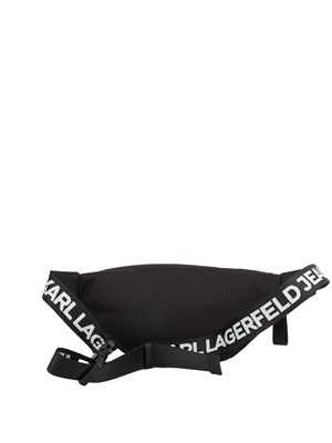 K.LAGERFELD Marsupio Karl Lagerfeld Jeans in nylon nero con cintura logo a contrasto in DONNA