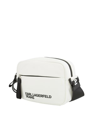K.LAGERFELD Borsa a tracolla Karl Lagerfeld Jeans in nylon bianco con tasche in DONNA