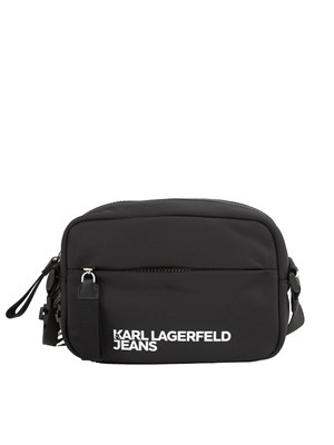 K.LAGERFELD Borsa a tracolla Karl Lagerfeld Jeans in nylon nero con tasche in DONNA