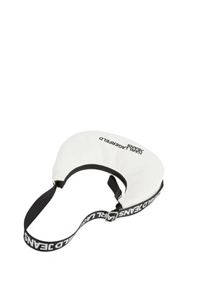 K.LAGERFELD Borsa a spalla Karl Lagerfeld Jeans in similpelle bianca con logo lettering a contrasto in DONNA
