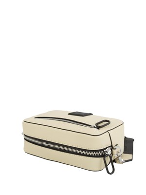 K.LAGERFELD Borsa a tracolla Karl Lagerfeld Jeans in similpelle beige con patch logo a contrasto in DONNA