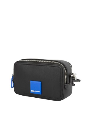 K.LAGERFELD Borsa a tracolla Karl Lagerfeld Jeans in nylon nero con tracolla logo in DONNA