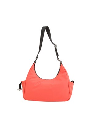 K.LAGERFELD Borsa a spalla utility Karl Lagerfeld Jeans in nylon corallo con tasche. in DONNA