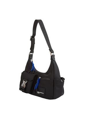 K.LAGERFELD Borsa utility Karl Lagerfeld Jeans in nylon nero con tasche in DONNA