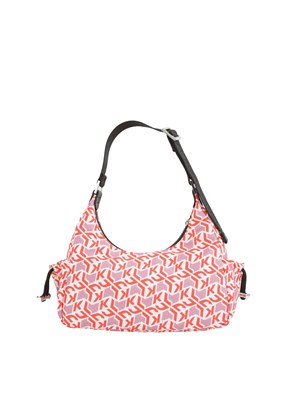 K.LAGERFELD Borsa utility Karl Lagerfeld Jeans in nylon con stampa logo colorato all over e tasche in DONNA