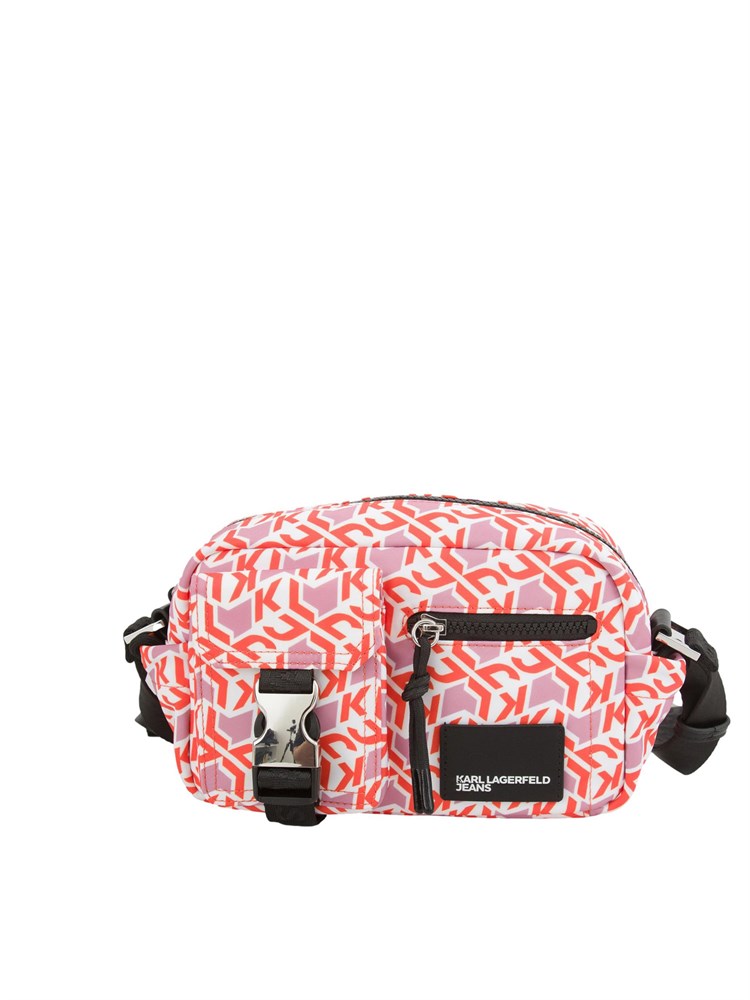 K.LAGERFELD Borsa a tracolla Karl Lagerfeld Jeans in nylon con stampa logo all over e tasche