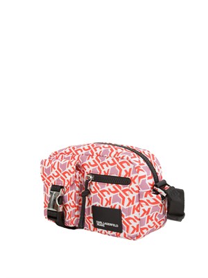 K.LAGERFELD Borsa a tracolla Karl Lagerfeld Jeans in nylon con stampa logo all over e tasche in DONNA