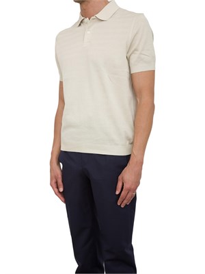Polo Corneliani avorio in cotone in UOMO
