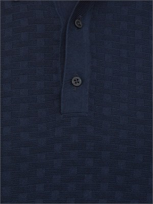 Polo con bottoni Corneliani blu in cotone Pima in UOMO