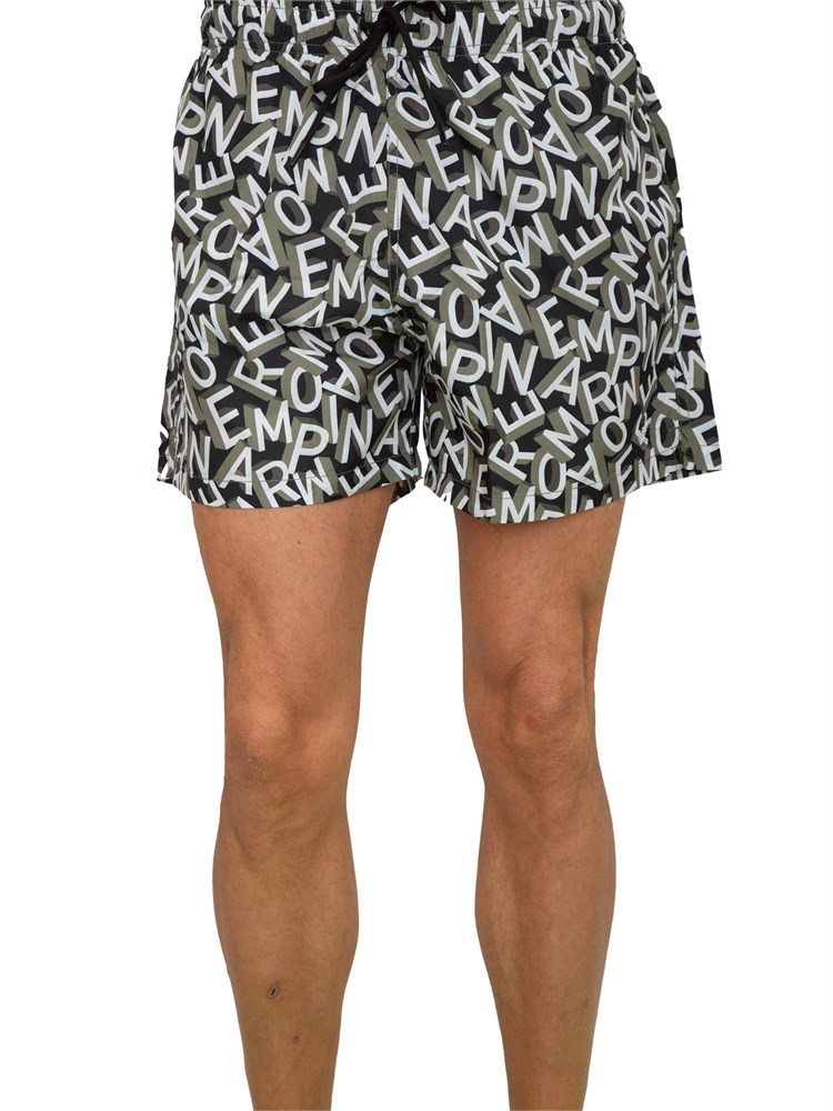 Costume shorts uomo Emporio Armani con stampa logo all over