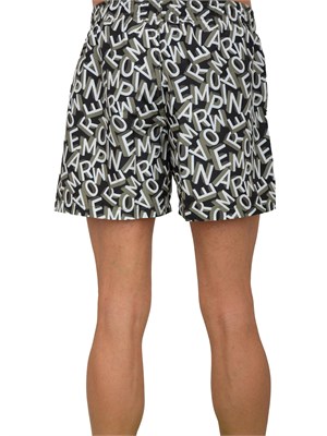 Costume shorts uomo Emporio Armani con stampa logo all over in UOMO