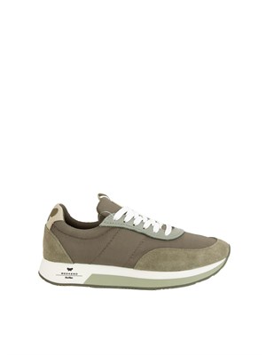 Sneaker donna Max Mara Weekend in nylon e pelle scamosciata verde in DONNA