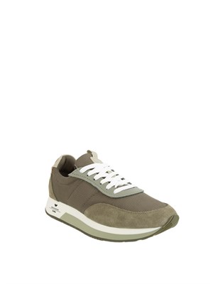 Sneaker donna Max Mara Weekend in nylon e pelle scamosciata verde in DONNA