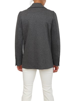 IBLUES Cappotto giaccone doppiopetto Emme Marella in misto viscosa grigio in DONNA