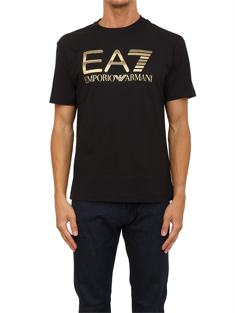 EA7 EMPORIO ARMANI T-shirt bianco EA7 Logo Series in cotone con maxi logo