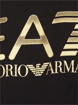 EA7 EMPORIO ARMANI T-shirt bianco EA7 Logo Series in cotone con maxi logo in UOMO