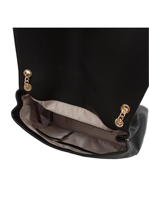 TWIN-SET Borsa a spalla 'Brera' Twinset con logo lettering in ecopelle nera in DONNA