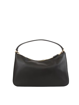 TWIN-SET Borsa media 'Liliane' Twinset in pelle liscia nera in DONNA