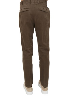 Pantaloni uomo PT Torino in gabardina di cotone marrone in UOMO