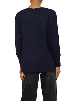 Maglia donna Fracomina in misto viscosa blu con bottoni in DONNA