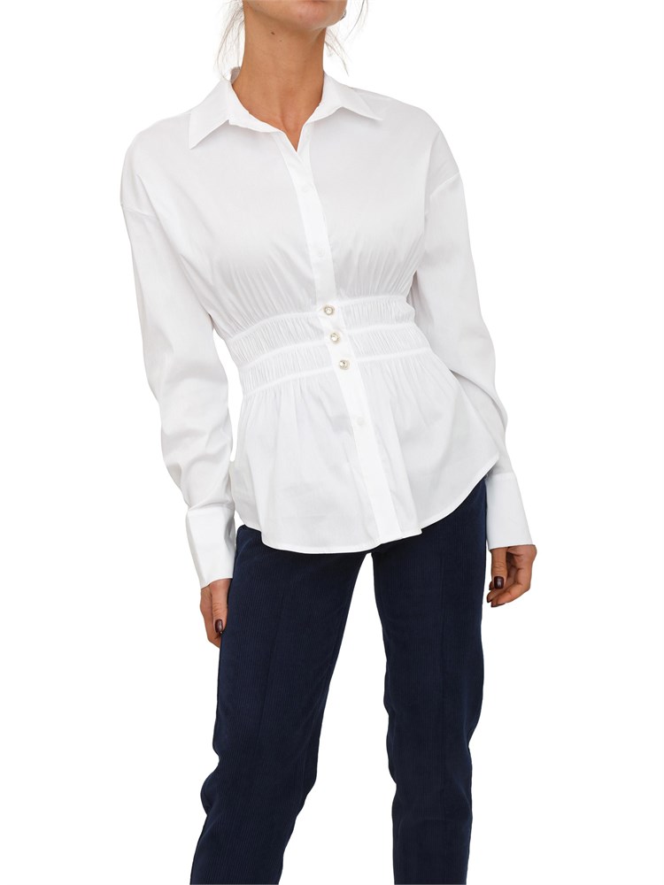 Camicia donna Fracomina in popeline stretch bianco