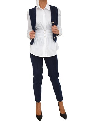 Camicia donna Fracomina in popeline stretch bianco in DONNA