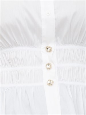 Camicia donna Fracomina in popeline stretch bianco in DONNA