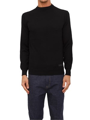 Maglia girocollo Richmond X uomo in lana nera in UOMO