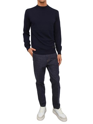 Maglia girocollo Richmond X uomo in lana blu in UOMO