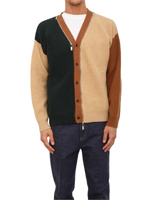 Cardigan uomo Richmond X in misto lana multicolor con zip in UOMO
