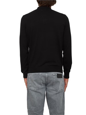 Maglia Antony Morato con colletto regular fit in misto lana super soft nero in UOMO