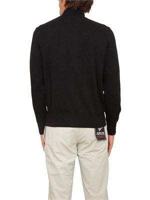 Maglia giubbotto Boss uomo in misto cotone e cashmere nero in UOMO