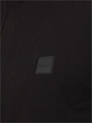 Maglia giubbotto Boss uomo in misto cotone e cashmere nero in UOMO