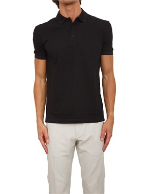 Polo Boss uomo in cotone nero in UOMO