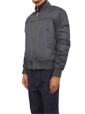 Bomber Richmond X uomo in tessuto grigio con maniche arricciate in UOMO