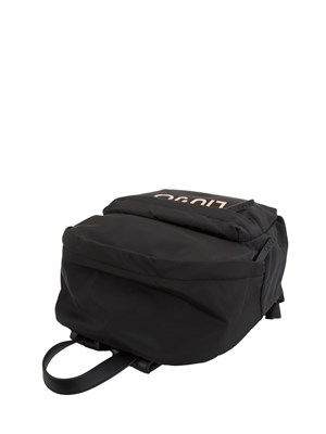 Zaino Liu Jo in nylon nero con logo in DONNA