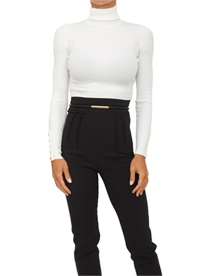 Maglia Elisabetta Franchi in lyocell e seta avorio in DONNA