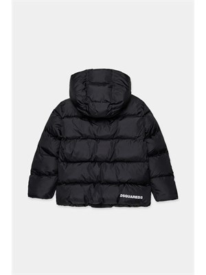 DSQUARED2 JUNIOR Giubbino Dsquared2 Kids nero in nylon trapuntato in BAMBINO