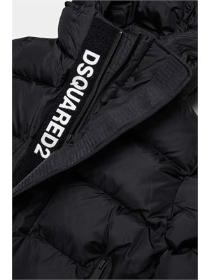 DSQUARED2 JUNIOR Giubbino Dsquared2 Kids nero in nylon trapuntato in BAMBINO