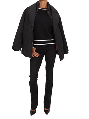 Maglia Liu Jo donna in misto seta nera con dettagli a contrasto in DONNA