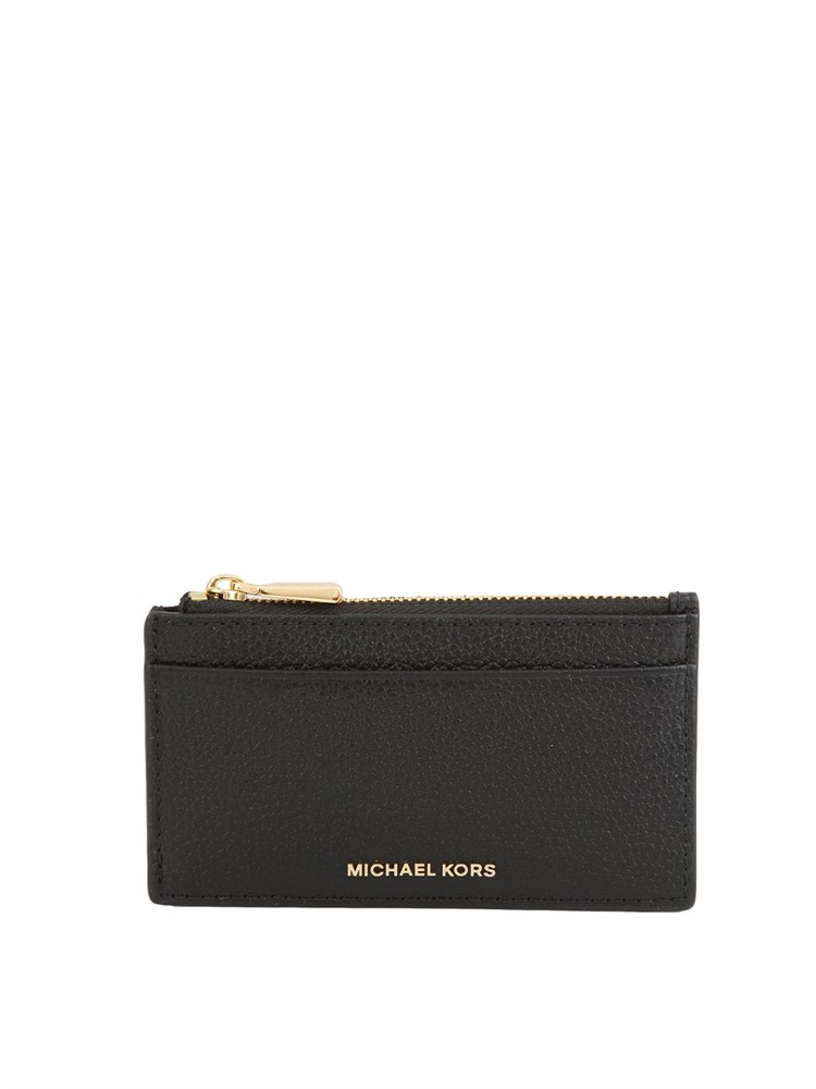 Portafogli Jet Set di Michael Michael Kors in pelle martellata nera