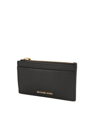 Portafogli Jet Set di Michael Michael Kors in pelle martellata nera in DONNA