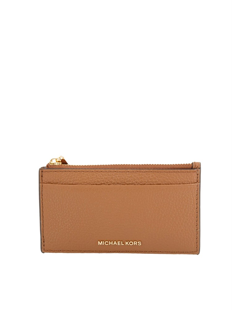 Portafogli Jet Set di Michael Michael Kors in pelle martellata cuoio