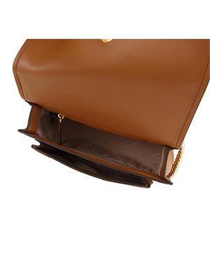 Borsa Claire di Michael Michael Kors in pelle saffiano marrone logo in DONNA