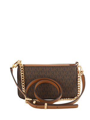 Borsa Bryant di Michael Michael Kors in pelle saffiano marrone logo in DONNA