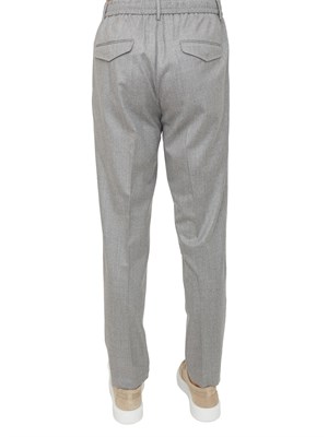 Pantaloni uomo jogger Peserico in flanella grigia in UOMO